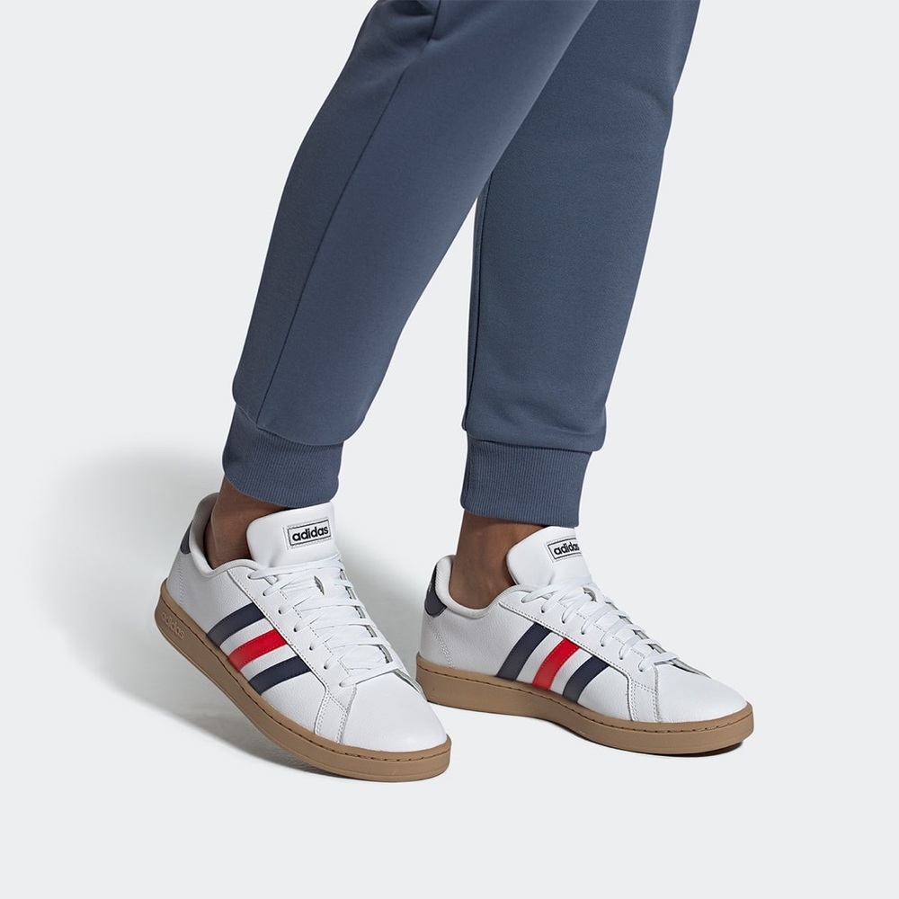 Adidas Grand Court Gum (red, white, blue) NEW! 10